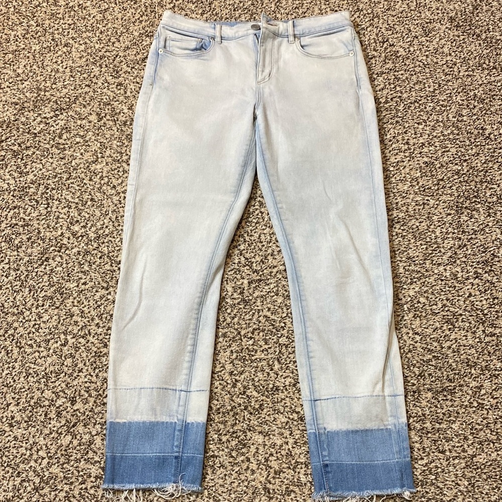 LOFT Modern Skinny Crop Jeans with Frayed Hem